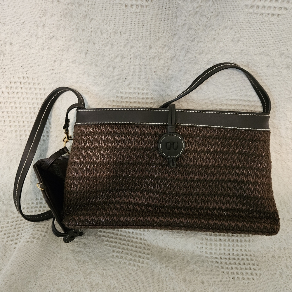Aigner straw purse